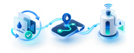 Reconciliation, dispatch and tank visibility icons
