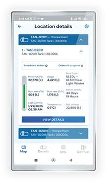 SCI fuel management mobile app